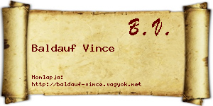 Baldauf Vince névjegykártya